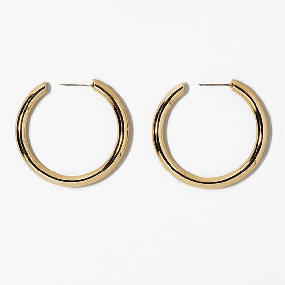 Gold Hoop Earrings - Picture 1 of 3